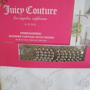 Juicy Couture | Bath | Juicy Couture Crown Sheer Embroidered Shower ...